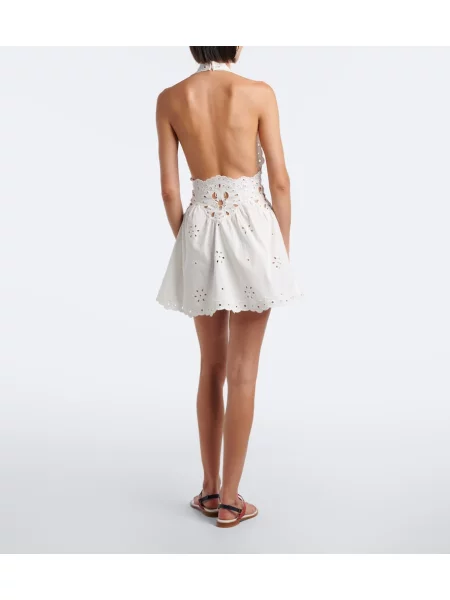 Rochie Retrofete cu broderie alb
