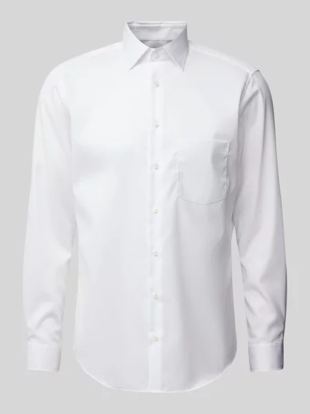 Koszula biznesowa o kroju regular fit z kieszenią na piersi Christian Berg Men biała