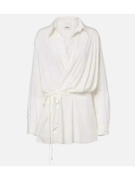 Bluză Isabel Marant din satin alb