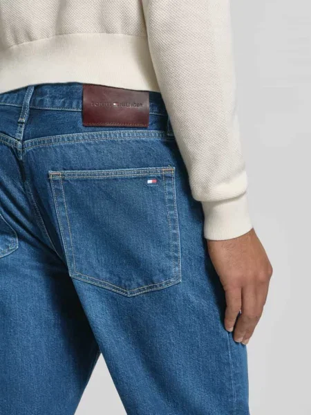 Jeansy krój regular fit „Dover” z czystej bawełny Tommy Hilfiger granatowe