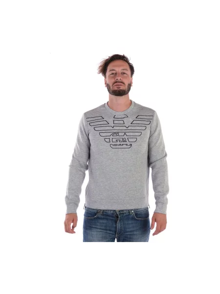 Bluza z kapturem Emporio Armani z kapturem szara