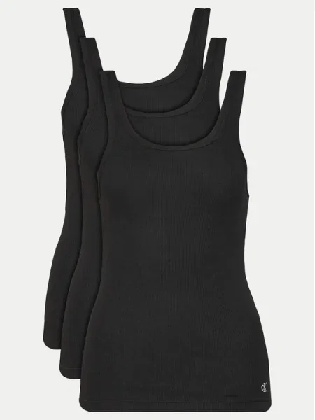 Calvin Klein Underwear Комплект 3 блузи без ръкави черен