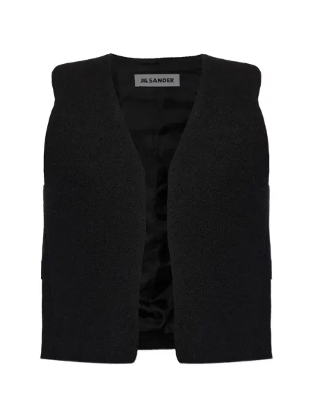 Vestă Jil Sander de lână negru