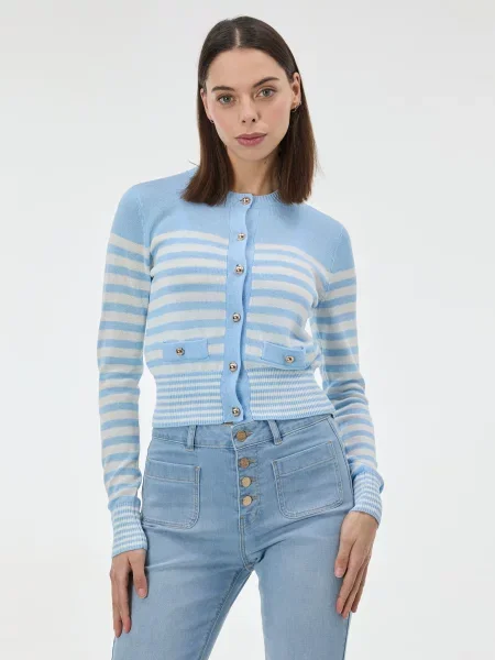 Cardigan Orsay cu dungi alb