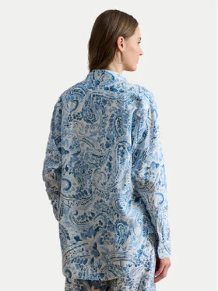 Lauren Ralph Lauren Blúzka svetlomodrá / tmavomodrá / biela modrá