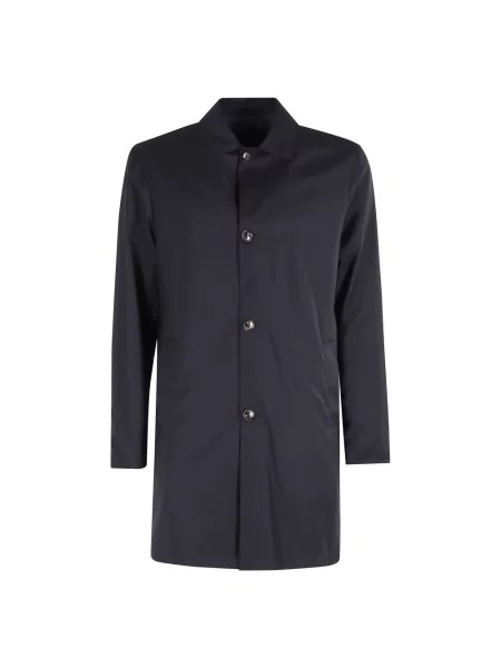 Trencz Montecore wełniany dwustronny niebieski