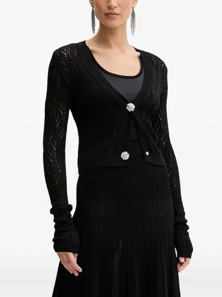 Cardigan Silvian Heach din dantelă negru