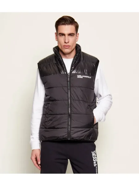 Karl Lagerfeld Jeans Kétoldalas szteppelt mellény | fekete