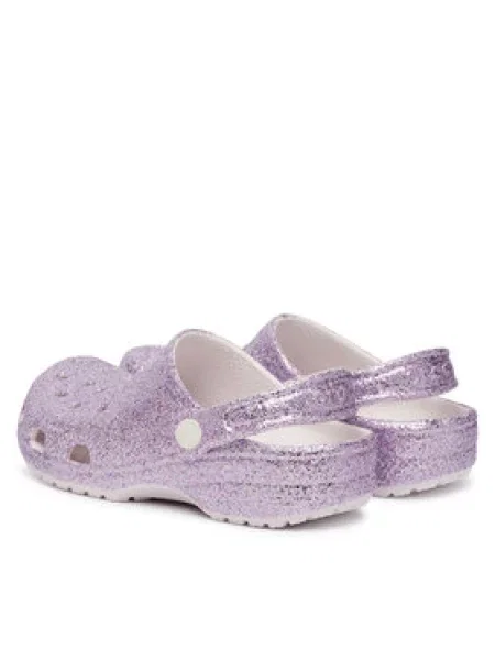 Crocs Šlepetės Classic Chunky Glitter Clog K violetinė