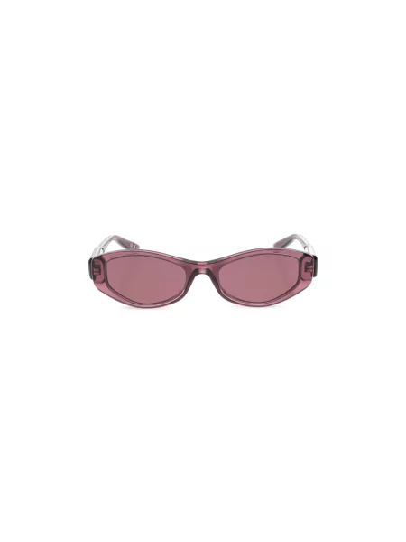 Lniane okulary przeciwsłoneczne Balenciaga fioletowe