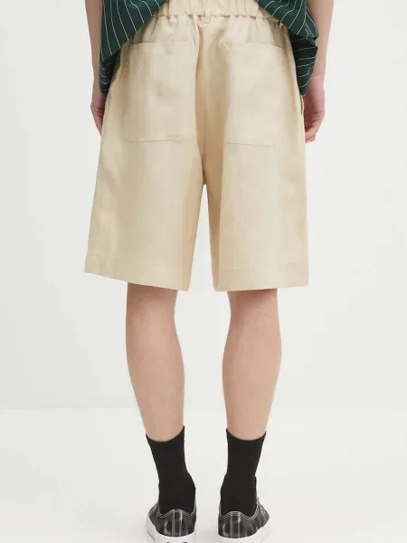 Лляні шорти Paul Smith бежевий