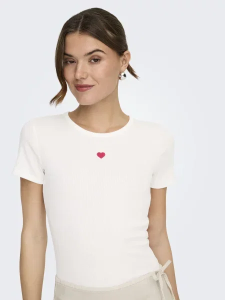 Футболка Only поліестер/віскоза білий