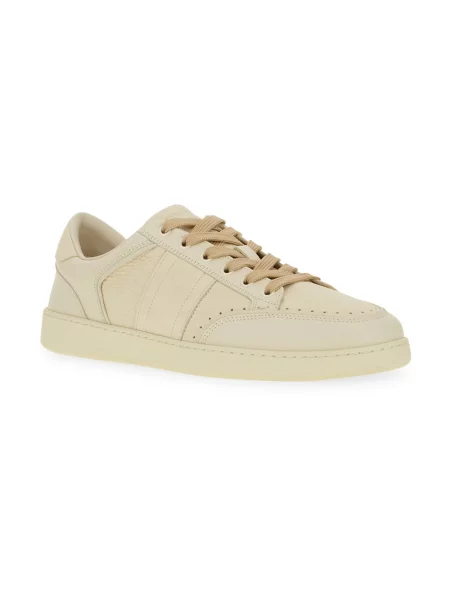 Sneakersy Ferragamo skórzane beżowe