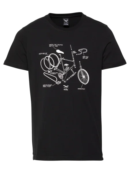 Iriedaily Majica Bikeplosion crna bijela