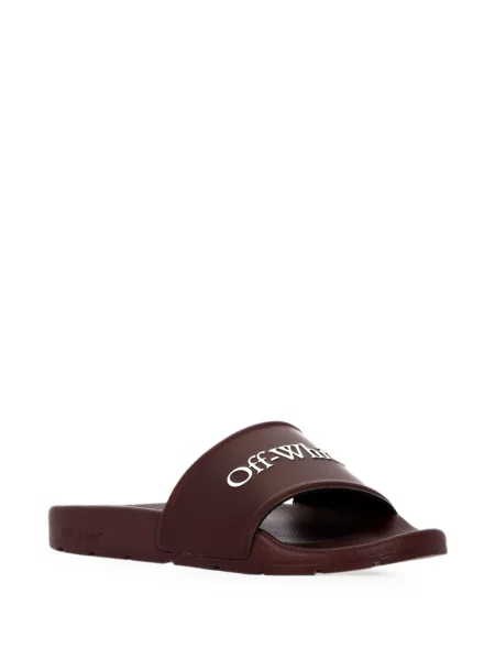 Papuci Off-white cu imagine alb