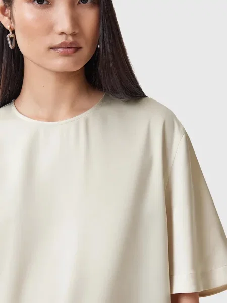 AllSaints bluzka AMELIE gładka biały