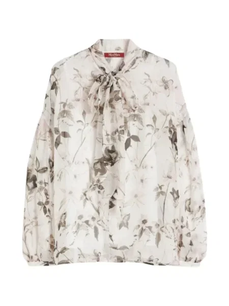 Bluză Max Mara cu funde cu model floral