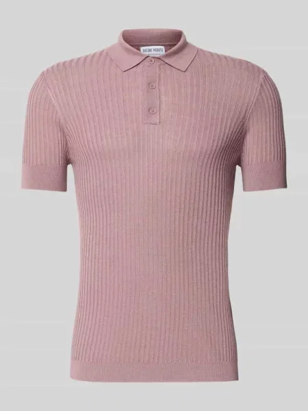 Koszulka polo o kroju slim fit z mieszanki Antony Morato różowa