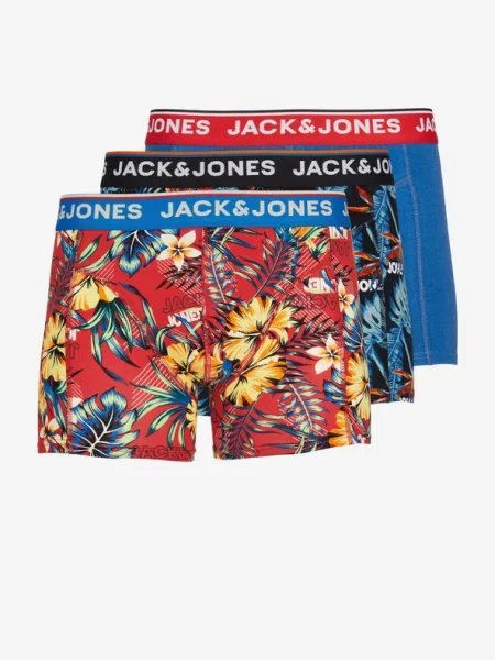 JACK & JONES Boxeralsók Azores / sárga / fekete / fehér kék