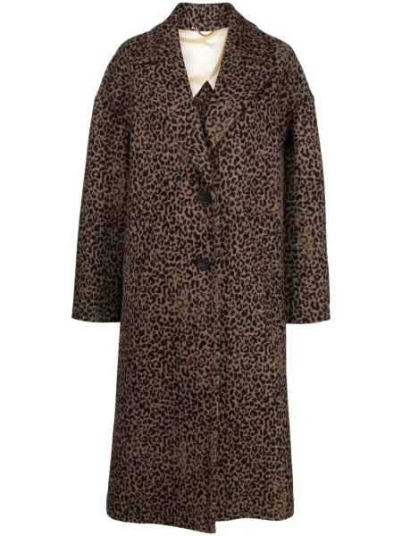 Palton Golden Goose cu imagine cu model leopard negru