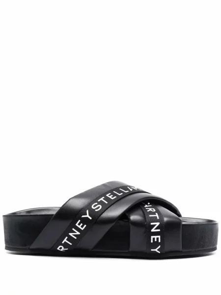 Sandale Stella Mccartney cu platformă cu autograf negru