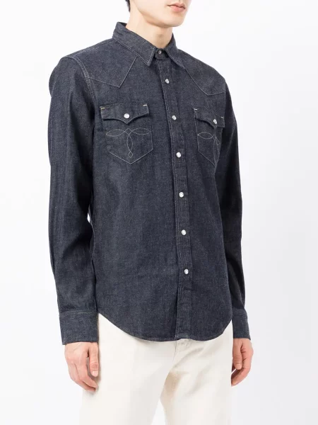 Dlouhá kovbojská košile Polo Ralph Lauren modrá