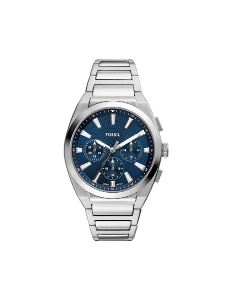 FOSSIL Ceas analogic Everett marin / argintiu albastru