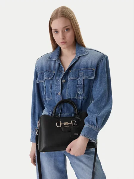 Τσάντα Guess Janie μαύρο