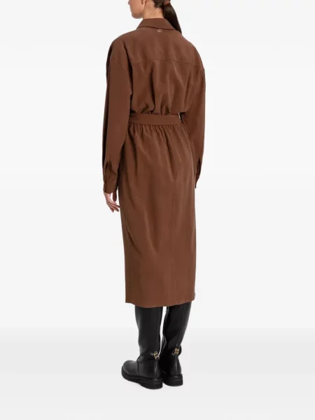 Rochie tip cămașă Twinset maro