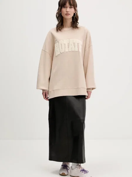 Rotate hanorac de cu imprimeu bej