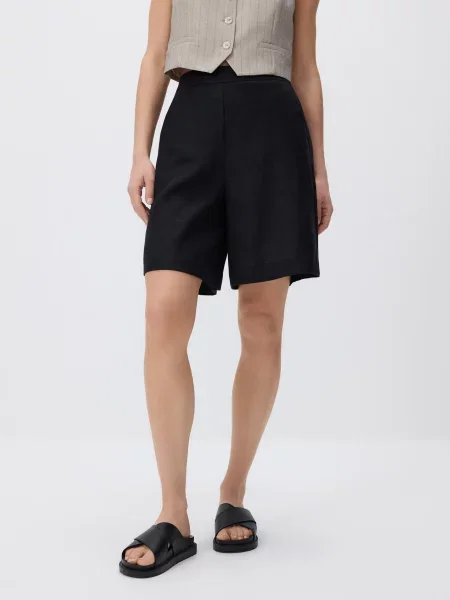 Reserved Лляні шорти чорний