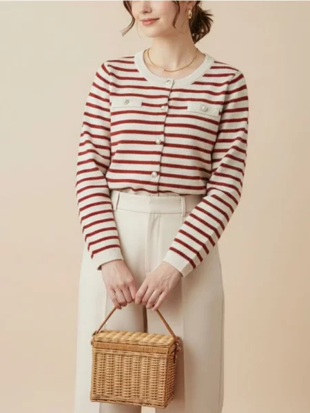 Кардиган з нагрудними червоний