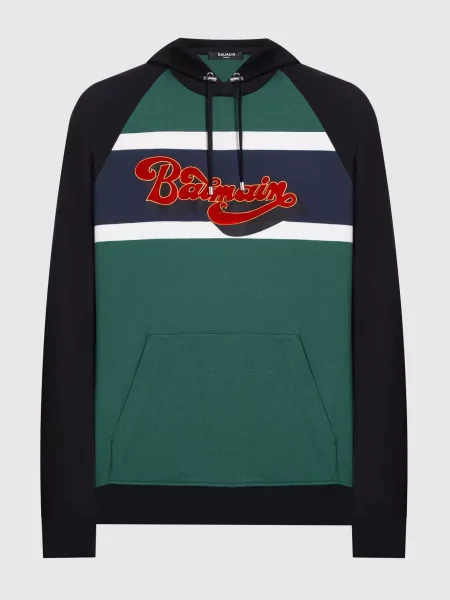 Худи Balmain зеленое