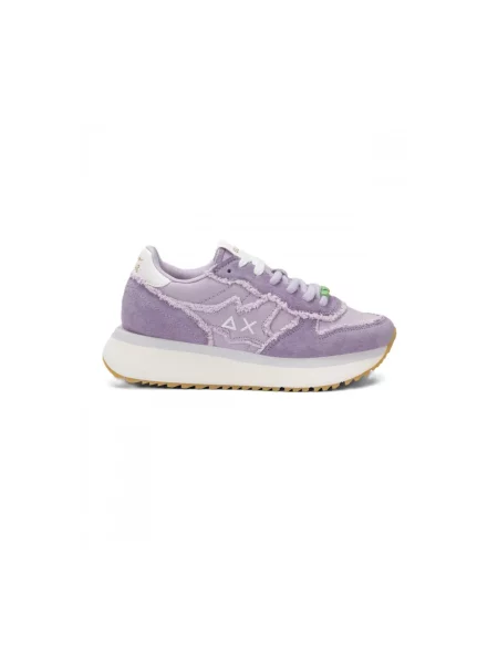 Sneakersy Sun68 skórzane fioletowe