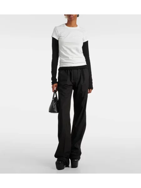Tricou Rick Owens din jerseu alb