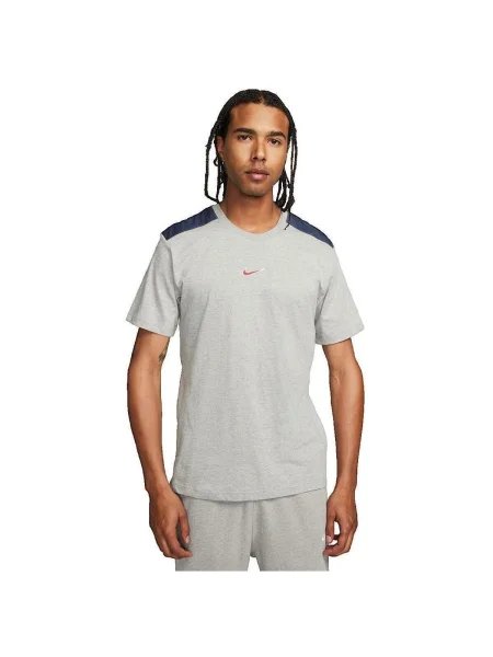 Grafikus póló Nike szürke