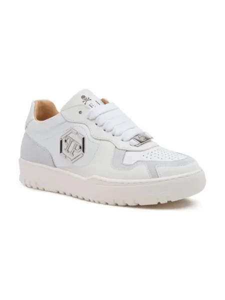 Philipp Plein Bőr sneakers tornacipő fehér