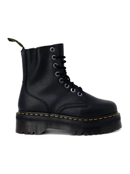 Botki Dr. Martens skórzane na płaskim obcasie retro czarne