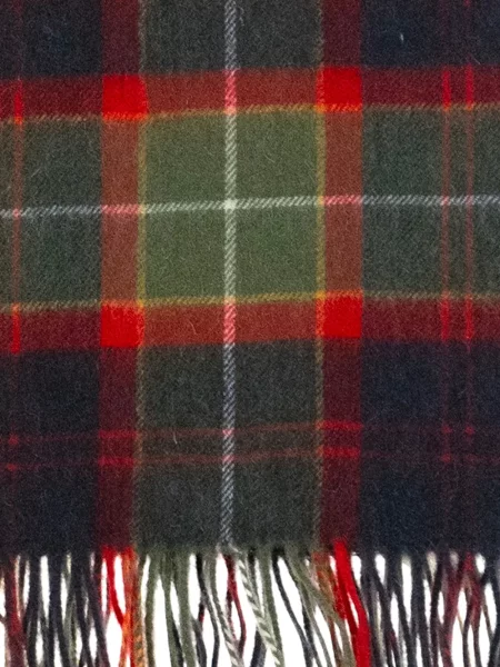 Кариран шал Barbour с ресни зелено