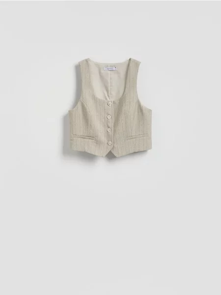 Reserved Krótka kamizelka garniturowa wielobarwny