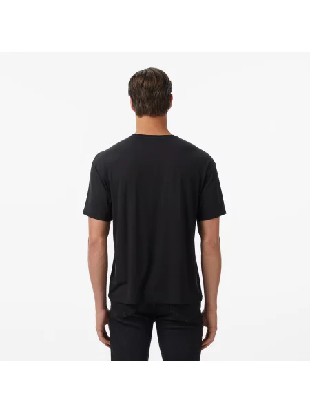 Lacoste T-Shirt Z Okrągłym Dekoltem Regular Fit czarny