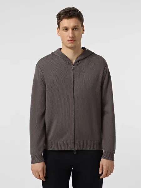 Кардиган Armani Exchange вовна/акрил сірий