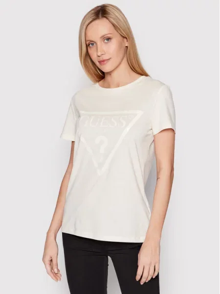 Guess Marškinėliai Regular Fit smėlio