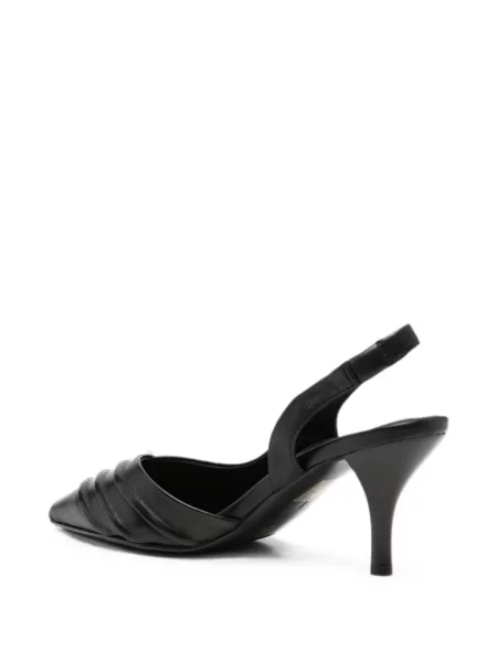 Pantofi cu toc Sergio Moretti Firenze cu volane slingback negru