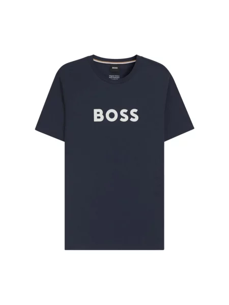 BOSS t-shirt plażowy granatowy wzorzysty niebieska