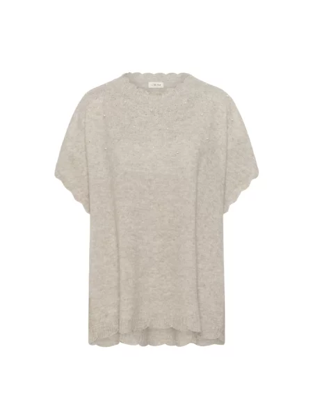 Dzianinowy sweter Cream beżowy