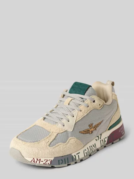 Sneakersy z detal z logo model Napoli' Aeronautica Militare
