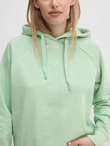 Суичър с качулка Pepe Jeans с качулка зелено