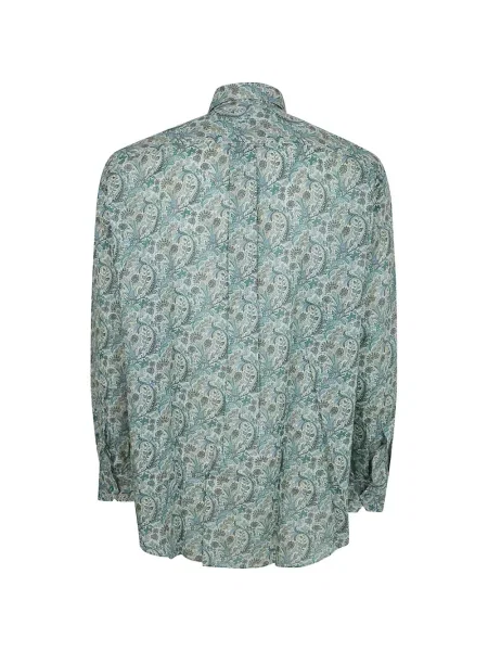 Cămașă Etro cu model paisley albastru