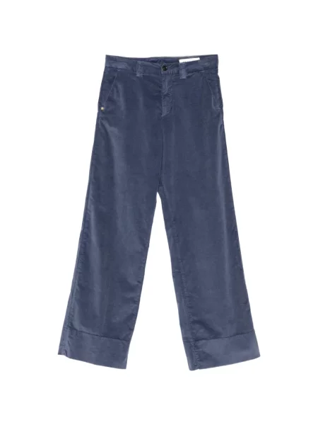 Pantaloni White Sand de catifea alb